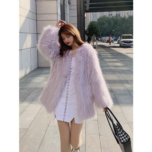 MENINA BONITA 2021 Luxury Long Winter Jacket Women Real Natural Raccoon Fur Coat Loose Warm Outerwear Thick Streetwear Fashion