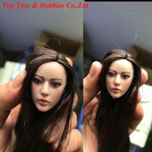 1/6 Female Head Career Killer Kiyoha Sculpt Carved PVC Model Toy DIY fit 12'' female figure body