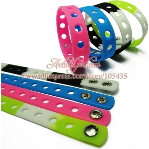 1PCS PVC 17color 18cm soft silicone Bracelet fit with shoe charms cute Cuff for Baby Jewelry gift popular trinket kids Wristband