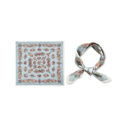 70*70cm New Square Scarf National Style Artificial Silk Summer Small Silk Scarf Hair Band Retro Fashion Thin Neckerchief