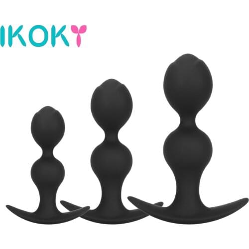 IKOKY S/M/L Butt Plug G-spot Massager Sex Toys for Women Men Big Flower Anal Plug Prostate Massager Butt Stimulation