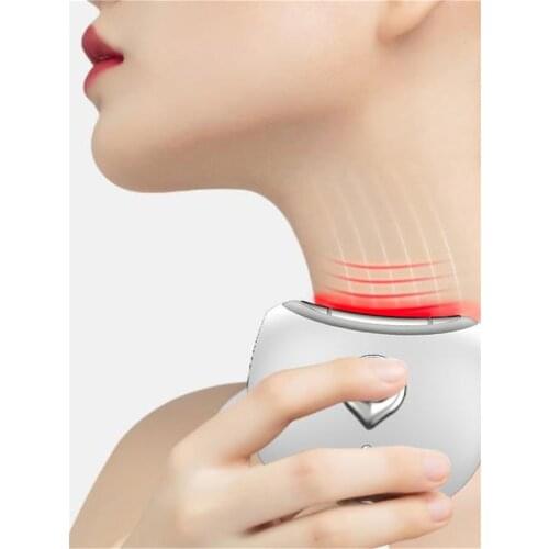 Facial Massager Neck Massager OKACHI Skin Care Beauty Device Skin Tightening Anti Wrinkle Massage EMS LED Hot Cold Compress