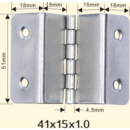 Freeshipping 41*15*1mm Iron Metal Hinge Sewing Machine Folding Table Furniture Flip Tray Hinges Big Door Hinges
