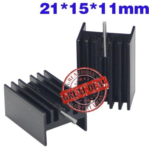 Free Shipping Wholesale 100PCS Aluminum to220 heatsink 20*15*11mm IC heatsink Transistor with pin