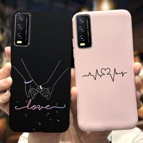 Love Heart Case For Vivo Y31 2021 V2036 Cover Fashion Slim Silicone Soft TPU Fundas For Vivo Y51 Y20 Y20i Y20s 2020 Phone Bumper