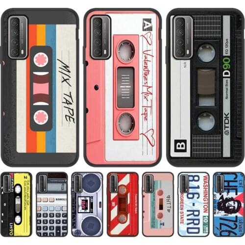 P Smart Z 2019 Case For Huawei P Smart 2021 Case Soft Back Cover For Huawei P50 P40 Pro Plus P20 P30 Lite P10 Shell Tape Retro