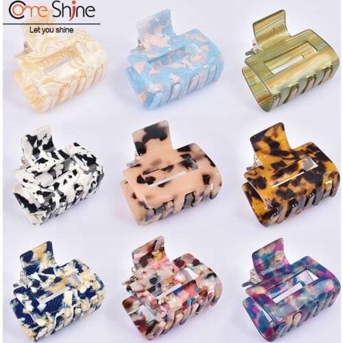Tortoise Shell Ponytail Cuffs Elastic Hair Claw Clips Medium Hair Tie Leopard French Design Hair Band Headwear for Women Girls