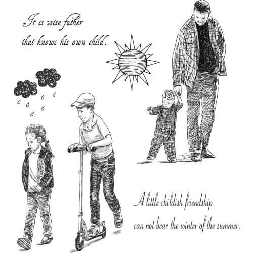 DABOXIBO Family Member Clear Stamps Mold For DIY Scrapbooking Cards Making Decorate Crafts 2020 NEW Arrival