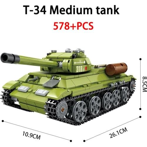 KAZI KY82043 Military Fighting Puzzle Bricks Blocks Model Army UN KFOR Tank series High Quality Assembled Toys for Children gift