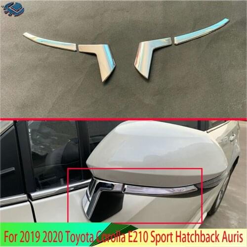 For 2019 2020 Toyota Corolla E210 Sport Hatchback Auris ABS Chrome Side Mirror Rear View Wing Chrome Cover Trim