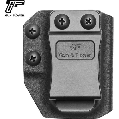 Gunflower Kydex IWB Mag Carrier Kydex Single Mag Pouch Mag Holster with Belt Clip for 9mm*19