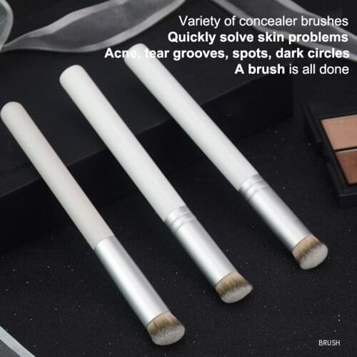 Makeup Brushes High Quality Concealer Powder Foundation Brush Blending Beauty Tools Soft Hair White Handle Cosmetics Brush Tools