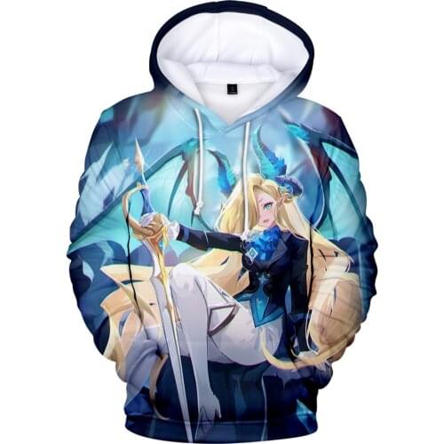 Guardian Tales Female Knight & princess 3D Fall Winer Suit Hoodies Sportswear Hooded Youthful Kawaii Women/Men The hooded