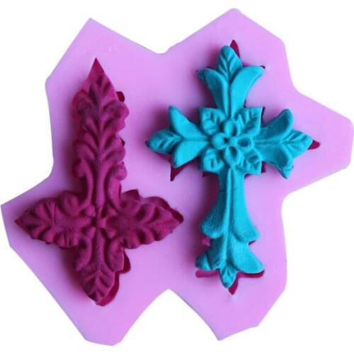 Silica Gel DIY Cross Sugar Mold Liquid Silicone Mold G039