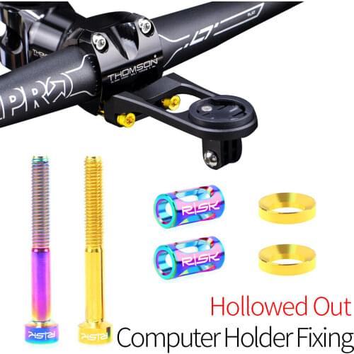 RISK Bike Computer Holder Extended Fixing Screws Cycling Part TC4 Titanium Fixed Bolts for Bicycle Computer Camera Mount Holder