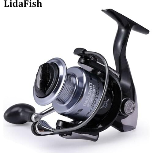LIDAFISH Brand BF1000-7000 Series Spinning Fishing Reel 5.5:1 Gear Ratio Metal Spool CNC Metal Rocker Fishing Wheel