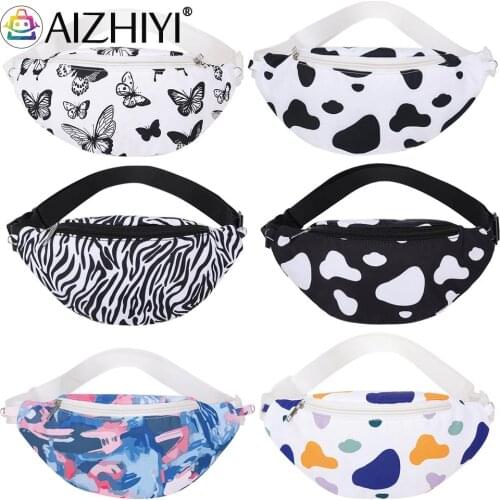 Fashion Women Animal Pattern Printing Shoulder Crossbody Messenger Bag Casual Ladies Large Capacity Chest Waist Pack Handbags