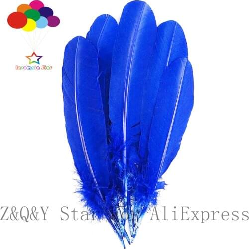 Natural 25-30CM Turkey Nest Forest Feather Dyed Blue Orchid DIY Craft Accessories Feather
