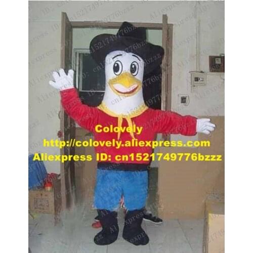 Fancy Colorful Cock Mascot Costume Chicken Chook Rooster Chanticleer With Red Shirt Blue Pants Yellow Mouth No.2782 Free Ship