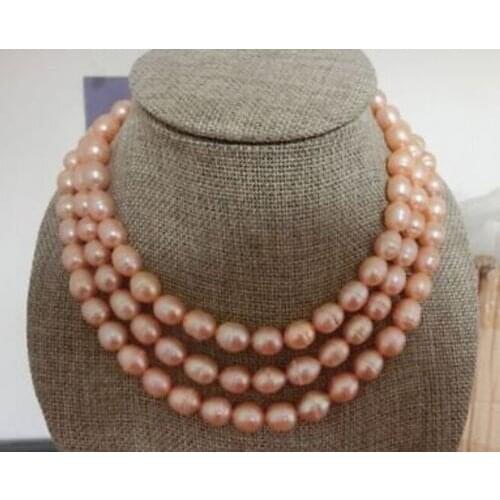 Huge AAA 11-13mm south sea pink natural pearl necklace 51 Inch