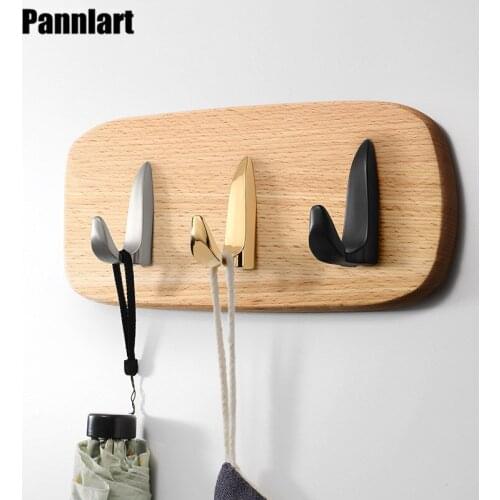 Pannlart 1 Pc New Luxury Simple Wall Hooks Zinc Alloy Storage Hooks Bathroom Kitchen Towel Rack Coat Hat Hanger Keys Wall Hook