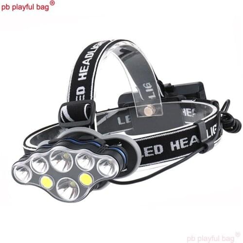 PB Playful Bag Outdoor sports LED COB mountaineering running high light headlamp USB rechargeable head-mounted flashlight RG07