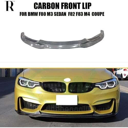 PSM Style Carbon Fiber Front Bumper Chin Lip for BMW F80 M3 F82 F83 M4 2014 - 2019