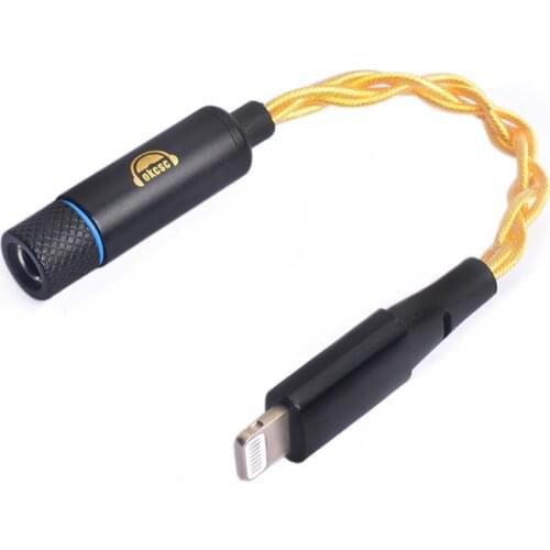 OKCSC Lightning Male Plug Earphones Adapter to 3.5mm Audio Female Jack Cable for iPhone X 7 8 Plus Converter IOS Audio Player