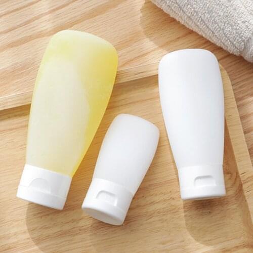Portable Flexible Easy to squeeze Silicone Travel Bottle Facial Cleanser Shampoo Bath Bottles Container Leak-proof