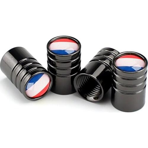 4pcs Alloy Car Moto Wheel Tire Valve Stem Caps France Flag Tyre Valve Dust Caps For VW Polo Passat Golf Porsche 997 Citroen C3