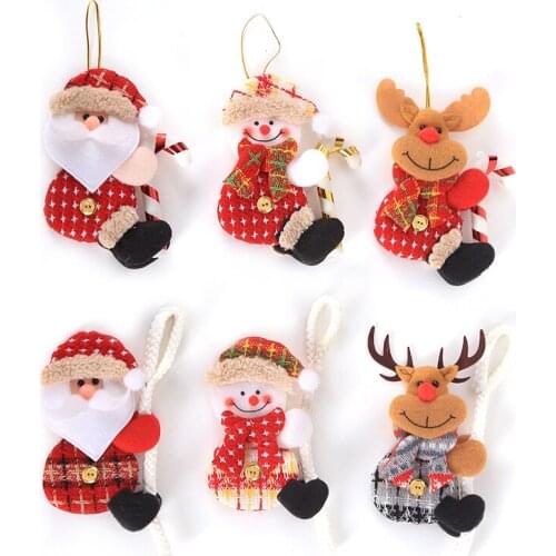 Christmas Decoration Pendant Snowman Elk Doll Doll Christmas Tree Decoration For Home New Years gift
