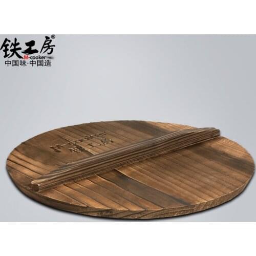 Special Wok Wooden Pot Cover Household Old round Cover Handcraft Wood Pot Cover More Sizes Glass Cover