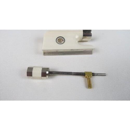 High quality cello bow frog 4/4, silver mounted #7414