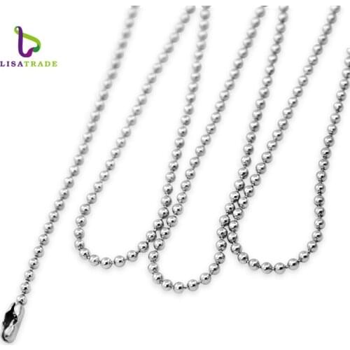 10PCS ! Ball chains necklace for slide tag necklace pendant/ floating locket 50/80cm length stainless steel LSBR029-30*10