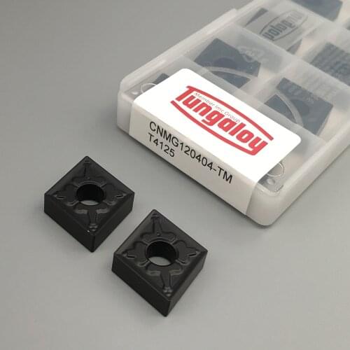 100% Original 10PCS CNMG120404 TM T4125 CNC Lathe Tools Metal Turning Tools lathe Cutter Carbide Inserts Machining Steel Parts