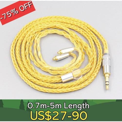 16 Core OCC Gold Plated Braided Earphone Cable For AKG N5005 N30 N40 MMCX LN007357