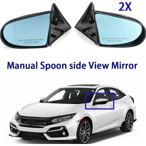 2pcs Manual Adjustable Spoon Style Car Rear View Side View Mirror For Civic 4Dr Sedan 1992-1995 Car Rearview Mirror