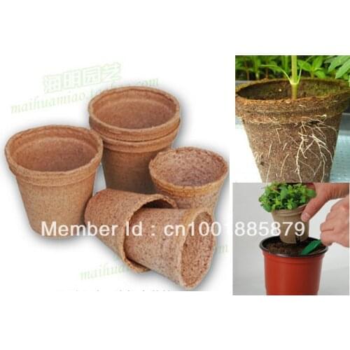 20 PCS Garden Supplies Fiber biodegradable Plants seedling raising pot vegetable Nursery tray pot cup