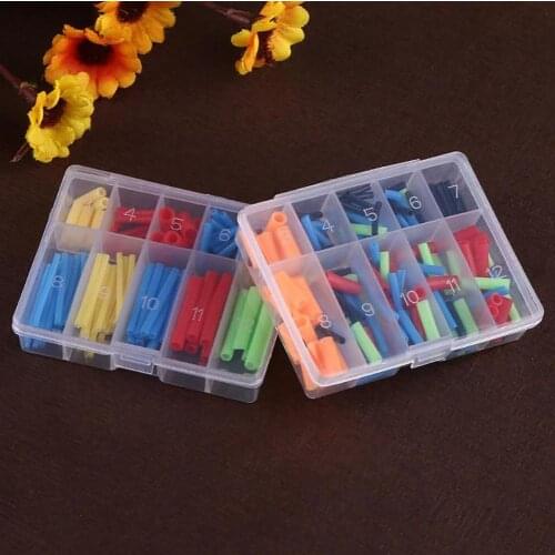 200pcs/set Fishing Hook Sleeve Tubes Short/Long Hair Rig Aligner Barb Protector Caps Soft Terminal Cover for Fishing Tackle Box