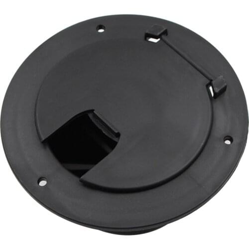 5.2inch Round Electrical Cable Hatch Black for RV Trailer Camper
