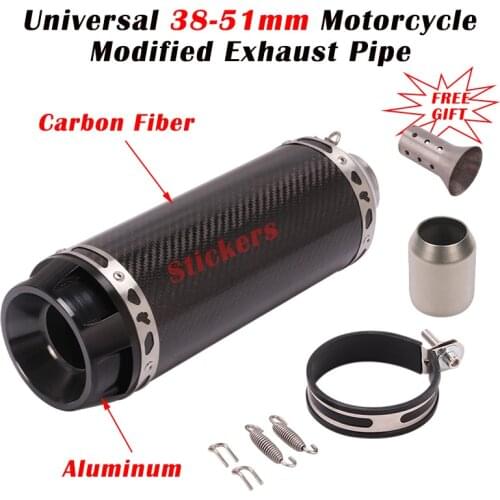 51mm Universal Motorcycle TERMIGNONI Exhaust Escape Modified Carbon Fiber Muffler DB Killer For GSX-S 750 S1000RR DUKE 790 R1