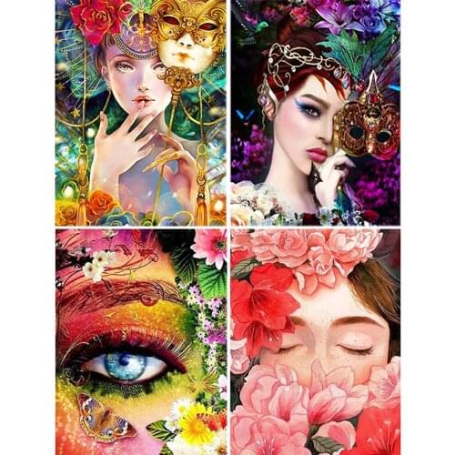5D Diamond Painting Beauty Portrait Rhinestone Art Picture Full Square/Round DIY Diamond Embroidery Mosaic Home Decoration Gift