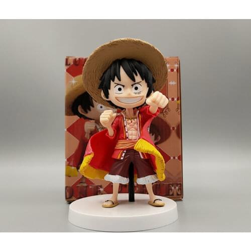 Anime One Piece Q Red cloak Luffy Pvc Classic Collection Figure Model Toy 15cm