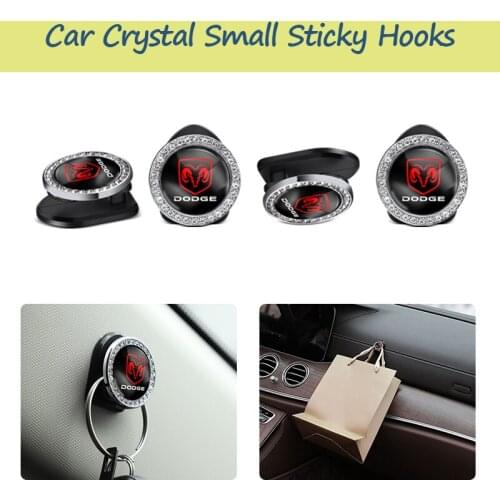 ABS Car Small Crystal Hook Trim Stickers Storage For Dodge Caliber Ram1500 Caravan SRT SXT Avenger Explorer Durango Journey Dart