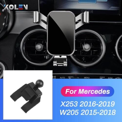 Car Mobile Phone Holder For Mercedes Benz C Class W205 GLC X253 2015 2016 2017 2018 2019 GPS Gravity Stand Navigation Bracket