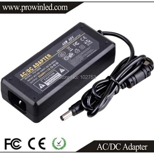Free Shipping 48 volt power supply 1amp wireless router universal adapter switching AC transformer converter 500ma APPOE charger