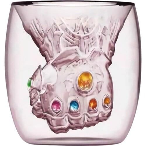 Double Glass Cup for Thanos Cup Glass Cup Coffee Cup Milk Cup Juice Water Cup Net Red Douyin