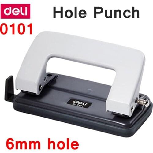 Deli 0101 Office Desk 6mm Hole punch binding hole punch two holes distance 80mm punch papers 10 pages 80g