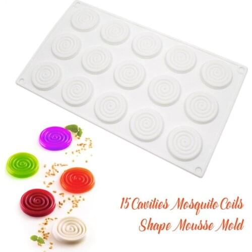 Mosquito coil-shaped circle mousse cake mold DIY baking mold Silicone fondant mold Mousse mold
