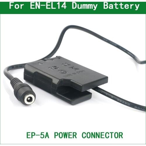 EP-5A DC Coupler Power Connector EN-EL14 Dummy Battery for Nikon D3100 D3200 D3300 D3400 D3500 D5100 D5200 D5300 D5500 D5600 Df